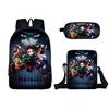New Cartoon Super Moon Blade Three Piece Backpack Set for Primary and Secondary School Students