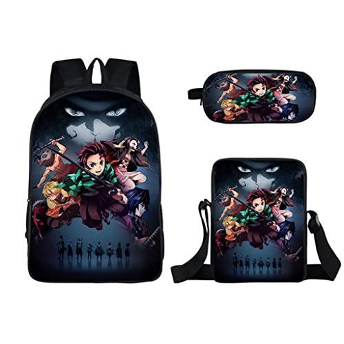 New Cartoon Super Moon Blade Three Piece Backpack Set for Primary and Secondary School Students