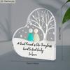 Friendship Gift for Women & Men - "A Good Friend Is Like Seaglass" Plaque, with Snowflake & Tree Design Suitable for Desk, Shelf, Office Decor - Th