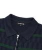 MARK GONZALES Angel Stripe Polo Knit Cardigan - Navy