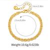 Gold Plated Amethyst Color Rectangle CZ Link Bracelet With Extension Chain