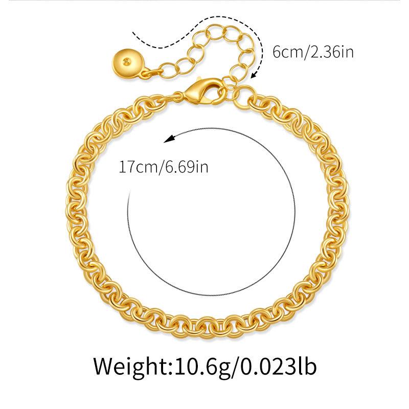 Gold Plated Amethyst Color Rectangle CZ Link Bracelet With Extension Chain