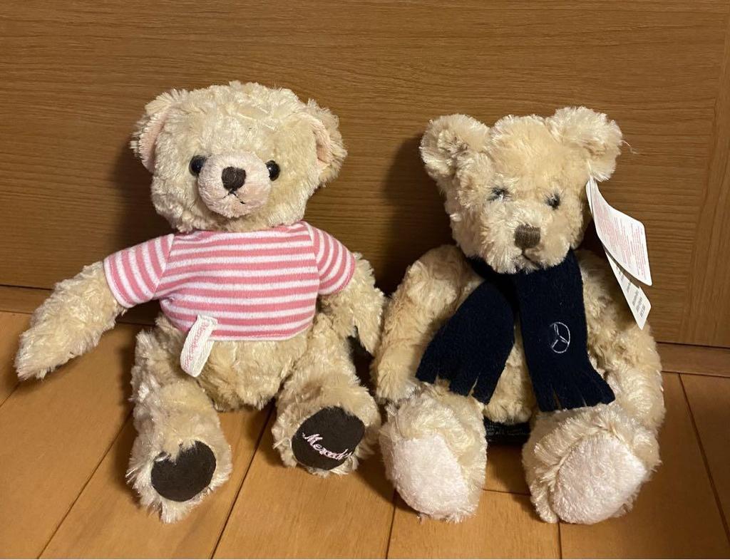 [USED] Mercedes-Benz Original Teddy Bears: Border-chan and Muffler-chan (2 pieces)