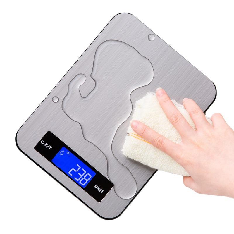 Rechargeable Waterproof Kitchen Scale, Small Gram Baking Scale, 10kg Capacity for Commercial Use