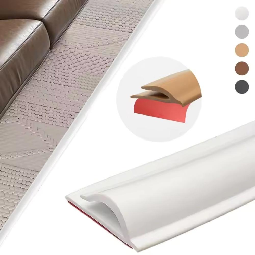 1pc 78.74in 3.5cmX1cm Carpet Edge Trim Strip Self Adhesive Flexible Floor Transition Strip Cuttable Waterproof Cover Household