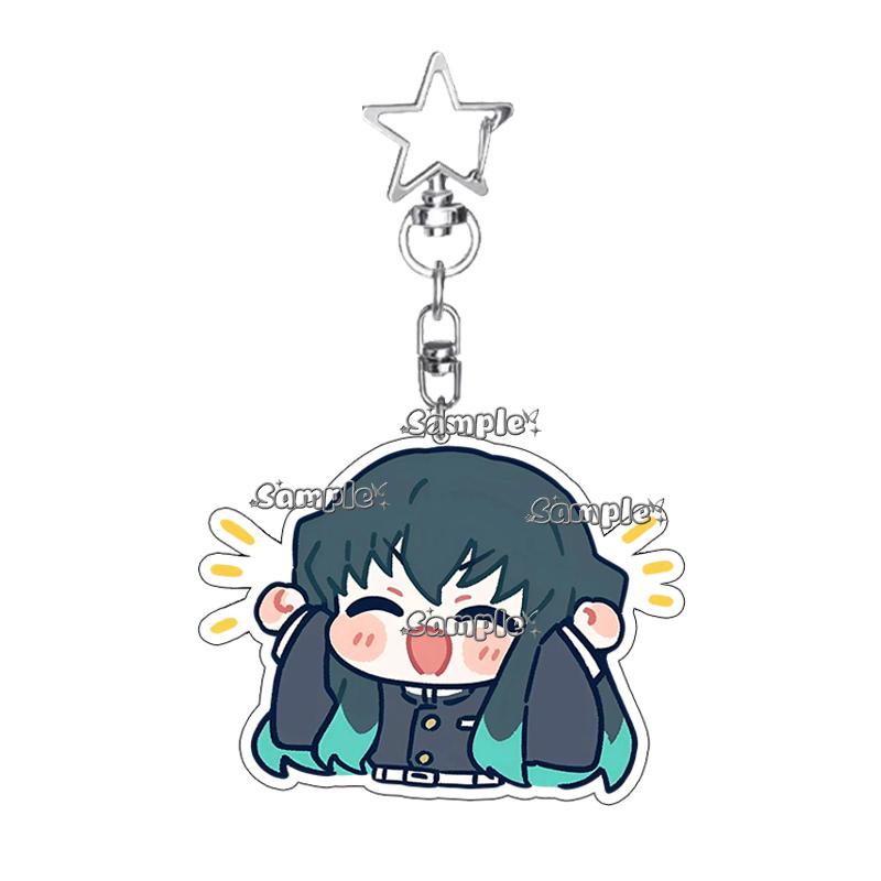 Cartoon Tsuyuri Kanawo Shinobu Excitement Fashion Anime Characters Acrylic Keychain Decor Charm Ornaments Car Key Ring Gifts Toy