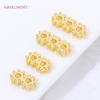 18K Gold Plated Brass 2/3 Holes Beads Separator For Necklace Making Accessories,Spacer Bar,DIY Jewelry Making Supplies