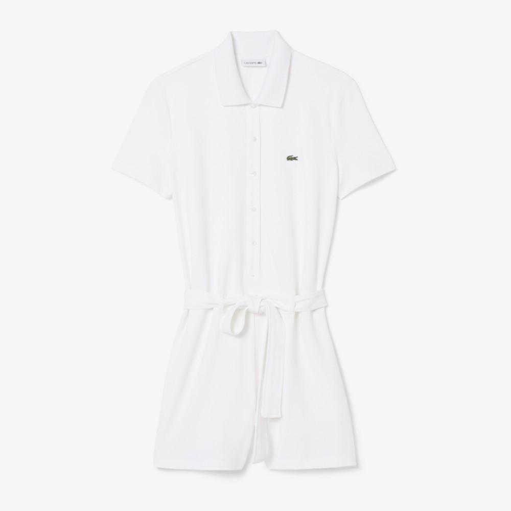 [Lacoste] Women's Mini Pique Short Sleeve Jumpsuit EF1823-56G001