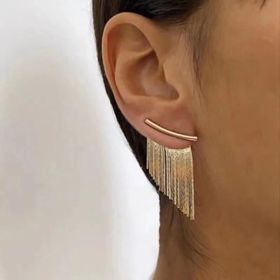 Moda declaração brinco longo declaração cor de ouro bling borla brincos para mulheres feminino casamento diário pingente jóias presentes