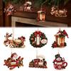 Easy DIY Craft for Holidays Rhinestone Christmas Decoration Kit, Festive Faux Diamond Art Make 6 Handmade Holiday Decorations Hanging Ornaments, Bead