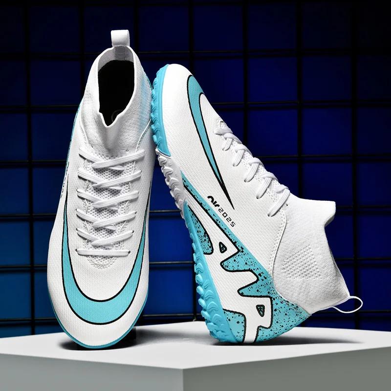 Men Football Shoes Society Soccer Shoes Boy Non Slip High Training Quality Sneaker Long Spikes Indoor Resistant Football Boots