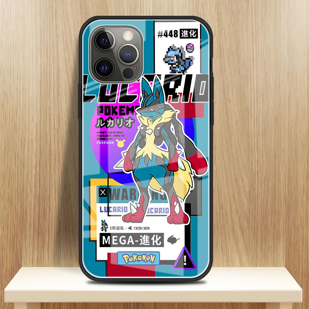 

Стеклянный чехол для Apple iPhone 13 11 14 Pro 12 7 8 Plus SE 2022 XR X XS Max 6 6S закаленный чехол для телефона Pokemon Pikachu iPhone 6 6S