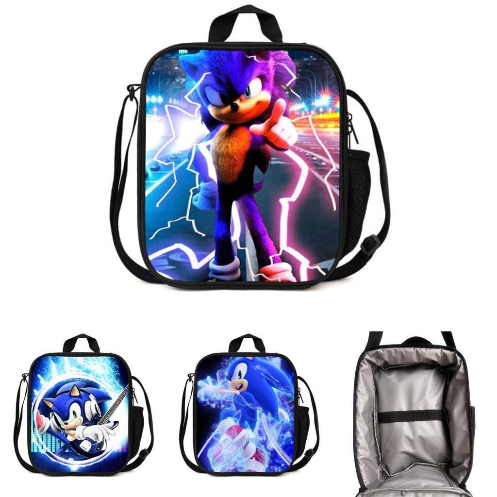 Sonic the Hedgehog Brotdosentasche Stilvolle Umhängetasche für Kinder Erwachsene Große Kapazität Reisetasche