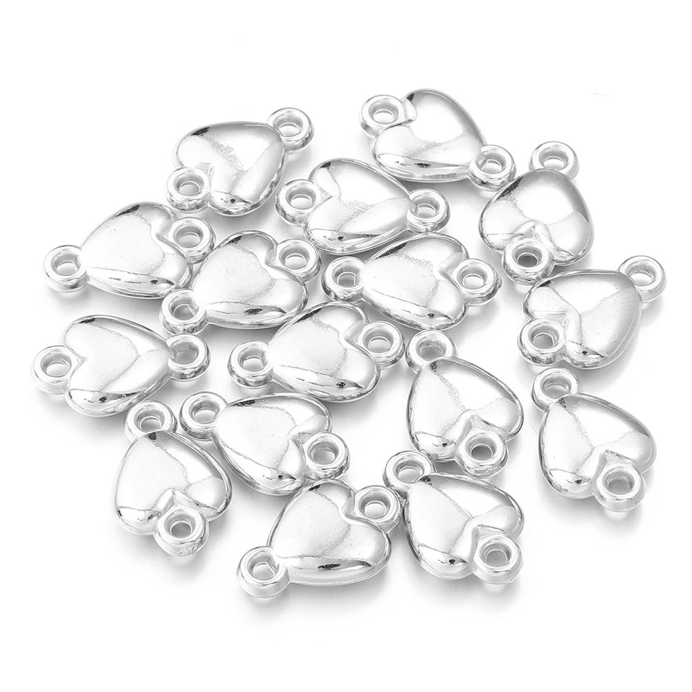 50 Stück CCB Charms Kunststoff Doppel-Loch Charms Verbinder Für Schmuckherstellung DIY Handgemachte Armbänder Halsketten Anhänger Zubehör