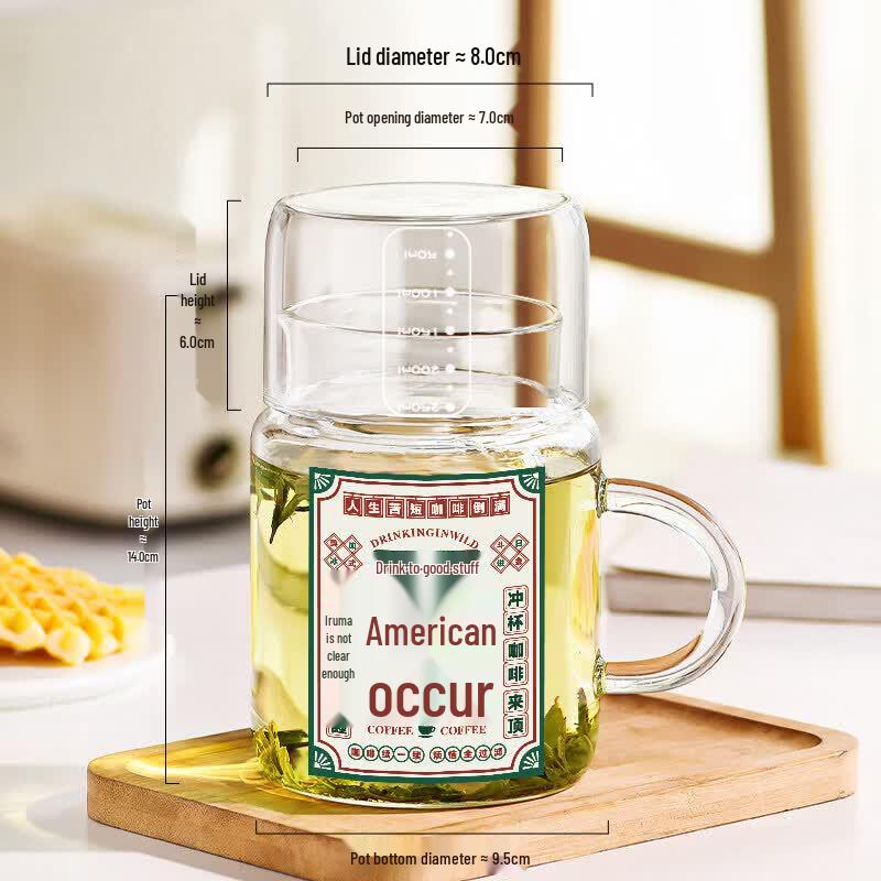 800ml High Borosilicate Glass Water Bottle with Straw