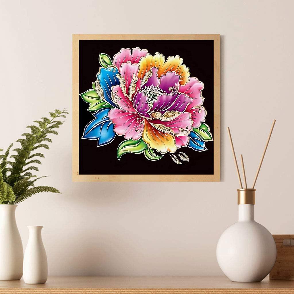 5D-Diamantgemälde zum Selbermachen, wunderschöne Blumen in verschiedenen Farben, Diamant-Stickerei, Kreuzstich-Set, komplettes Strass-Mosaik, Heimdekoration