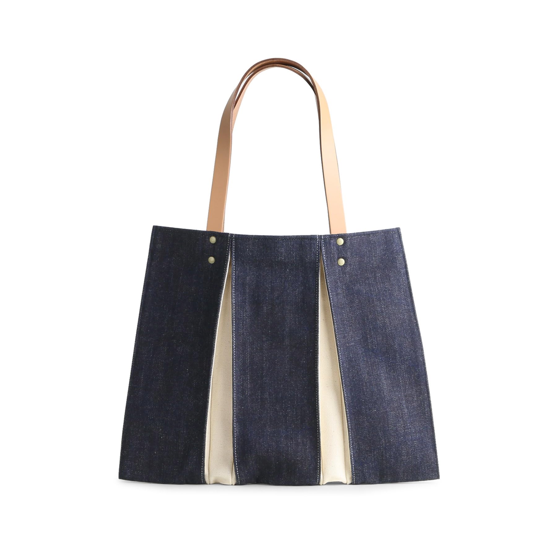 Sac fourre-tout en jean Ougi GH fabriqué en bandoulière compatible avec A4 grand [KOSHO] Japon, Kyoto, sac, léger, transport, doublé, taille, (1. Ivoire)