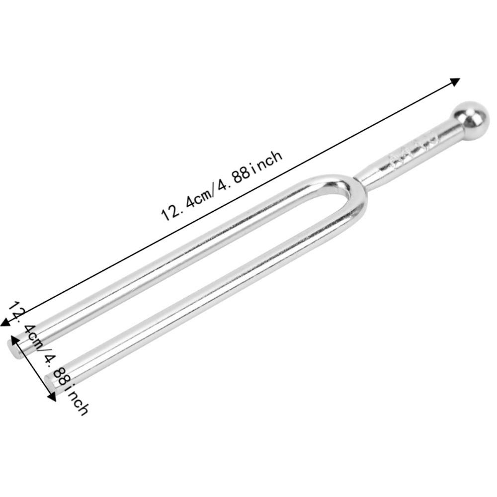 2 Stück Silberfarbene Stimmgabel Stahl Stimmgerät Klangreferenzwerkzeug Musikinstrumentenkalibrierung