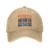 Cute Monkey Punch Brave Unisex Baseball Caps Meme Cartoon Distressed Denim Hat Outdoor Running Golf Adjustable Fit Snapback Hat
