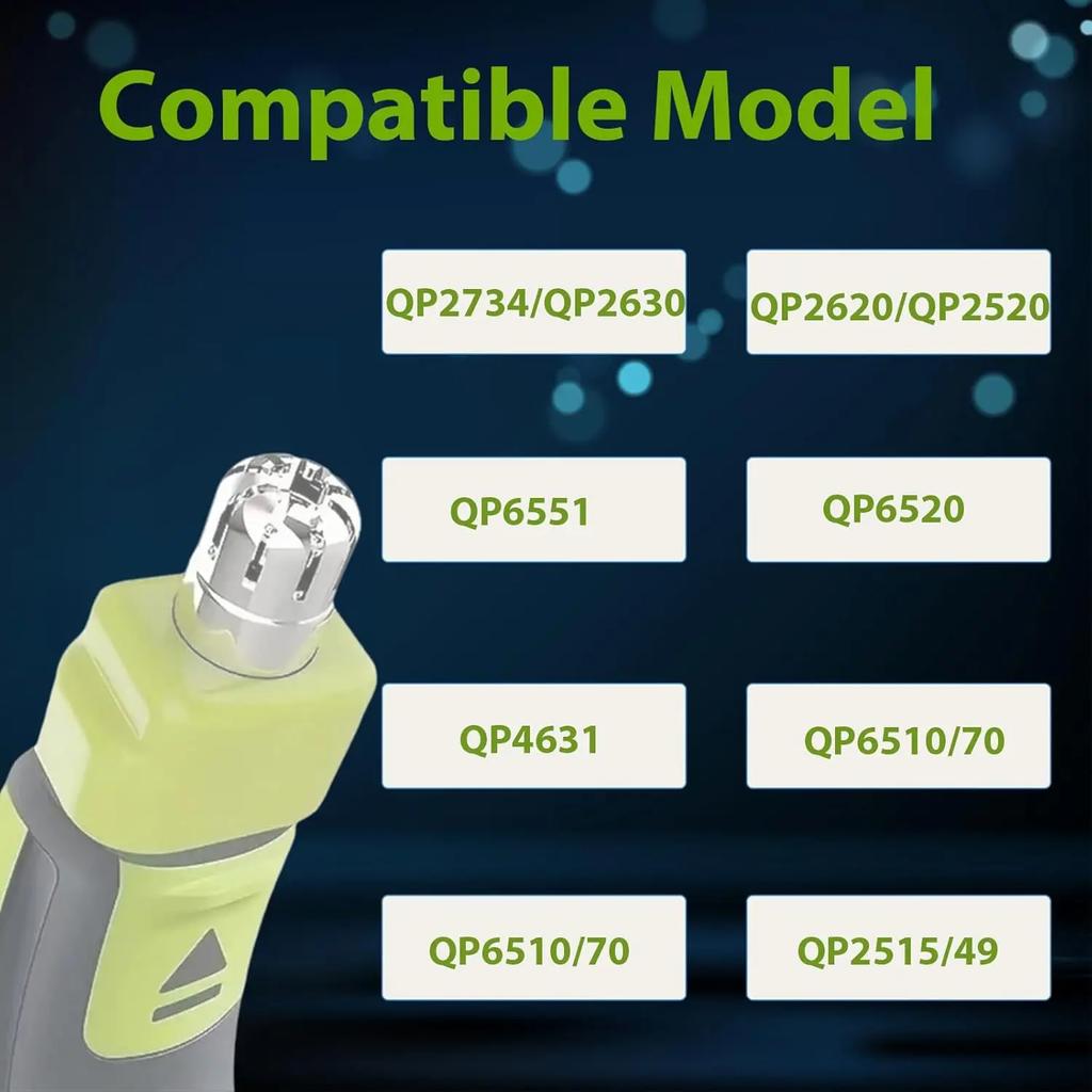 Nasenhaartrimmer Ersatzklingen Passend für Philips One Blade QP2520 QP2630 QP2724 QP6510 QP6520 QP6530 Elektrorasierer