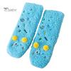 1 Pair Winter Floor Socks Cartoon Design Animal Embroidery Ultra Thick Fleece Keep Warm Mid-tube Non-slip Slipper Socks