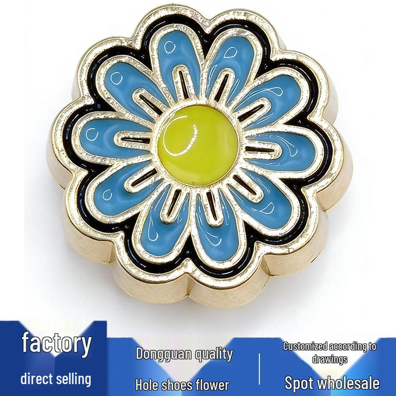 Metal Flower Series Shoe Charms: Crocs Flower Accessories & Buckles