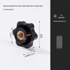 Hexagonal Plum Blossom Plastic Rubber Hand-Tightened Nut with Blind Hole Copper Core Handle, M4-M8.