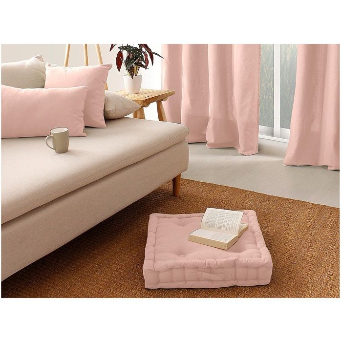Plain Floor Cushion 50 X 50 Cm Panama Old Pink