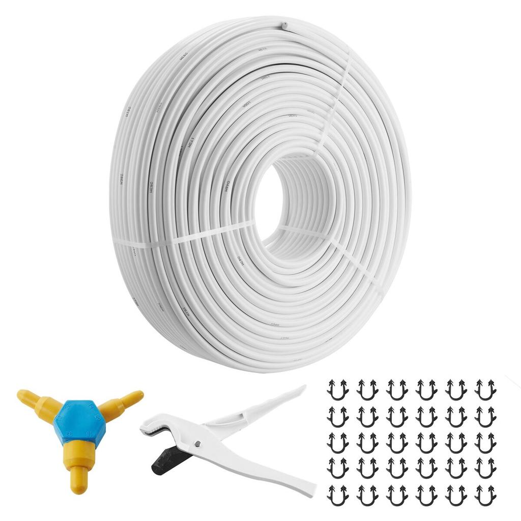 PEX-AL-PEX Tube, 984ft, 5/8'' Diameter Aluminum-Plastic Composite Pipe Oxygen Barrier Radiant Floor PEX Pipe, 0.08'' Thickness Radiant Heat Floor