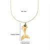 Bohemian Style Stainless Steel Mermaid Necklace with Blue Eye Pendant