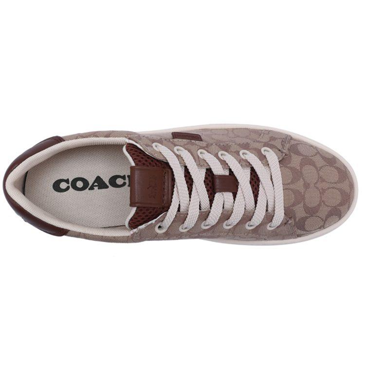 COACH Lowline Fabric Low top Stylish Skateboarding Shoes Women's Brown G5037-STN
