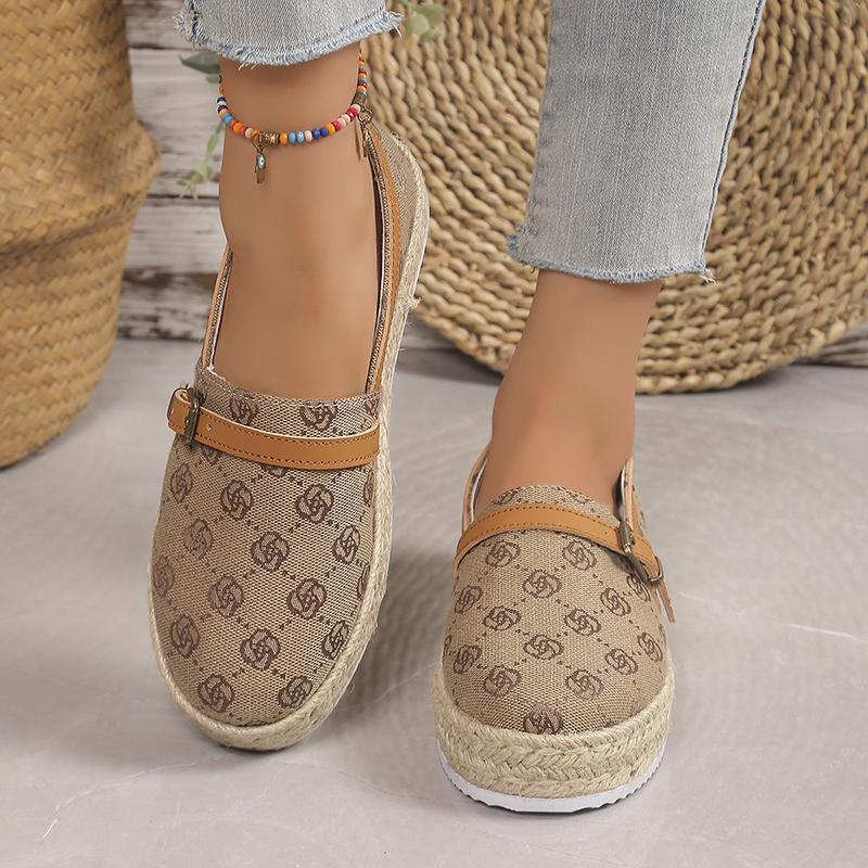 Vintage Flowers Loafers Shoes for Women Autumn Slip-on Platform Sneakers Woman Round Toe Flat Heel Non-slip Espadrilles Shoes