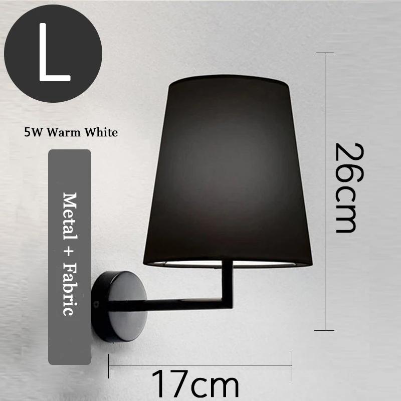 Nordic retro LED wall lamp American classic fabric lamp Bedroom lighting Living room sofa Corridor staircase Interior decoration