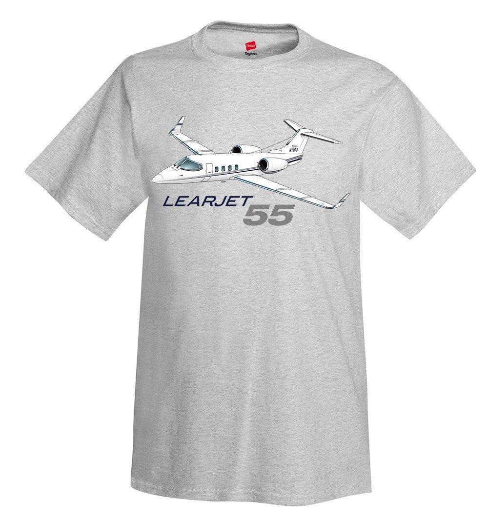 The Learjet 55 Longhorn Airplane T-Shirt - Personalized with Your N# L