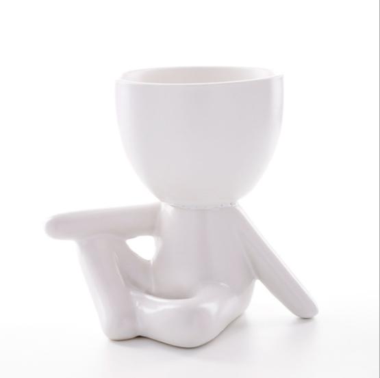 Nieuwe Collectie Geglazuurde Vetplant Potten Menselijk Ontworpen Decoratieve Vaas voor Huis en Tuin DDP Verzending Desktop Decoratieve Bloempot