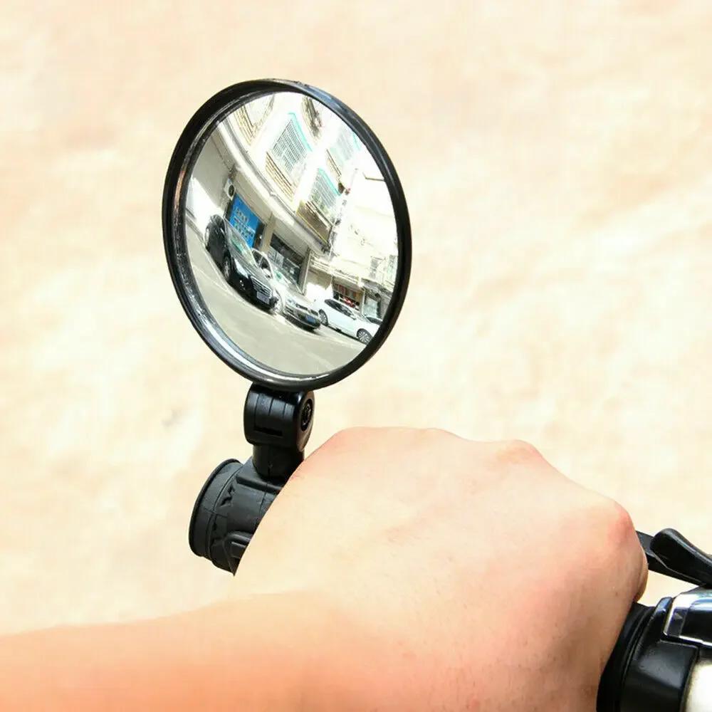 Bicycle Rearview Mirror 360 Degree Rotation Auxiliary Convex Mirror Handlebar Mount Cycling Bike Rear View Mirrors