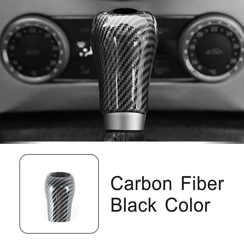 

Car Carbon Fiber Pattern Trim Console Gearshift Handle Head Cover Sticker For Mercedes Benz A C E G Class W204 W212 X204 GLK CLS углеродного волокна черного