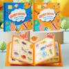 Magic Water Drawing Book 2-in-1 DIY Hand-on Puzzle Reusable Scene Stickers Educational Learning Cognition Toys for Kids Gift