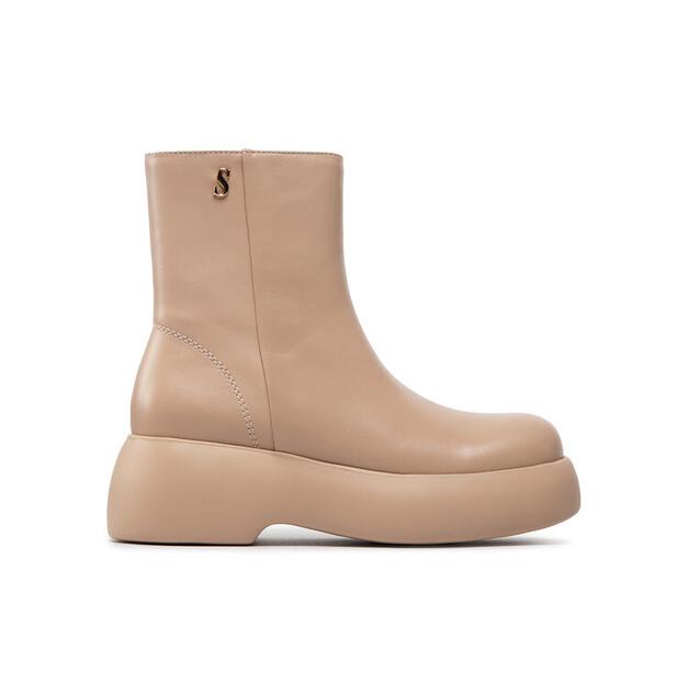 Simple Ankle Boots SL-26-02-000039 Beige