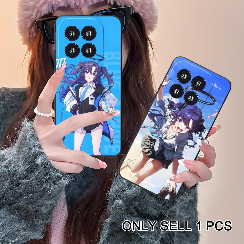 Blue Archive Yuuka Matte TPU Mobile Phone Case for Xiaomi 15 14 13 12 Mi 11 T Ultra Lite Pro S X 5G Colorful Printing Cover