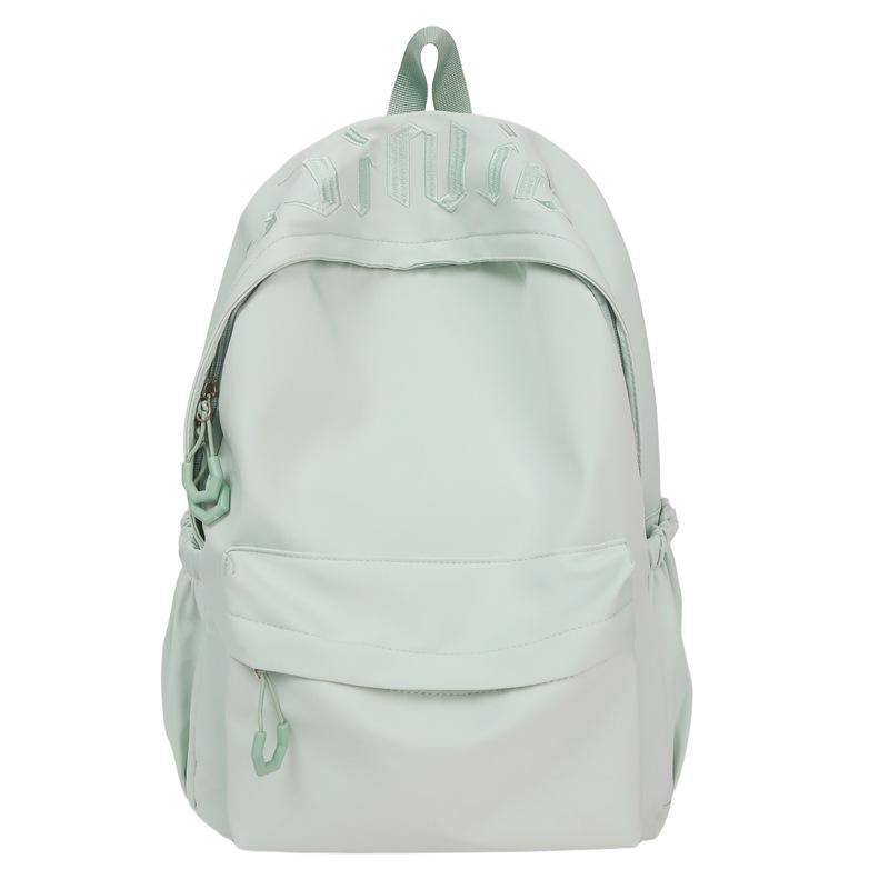 Summer New Nylon Lightweight Sports Travel Ins Large Capacity Solid Color Letter Student Couple Backpack
