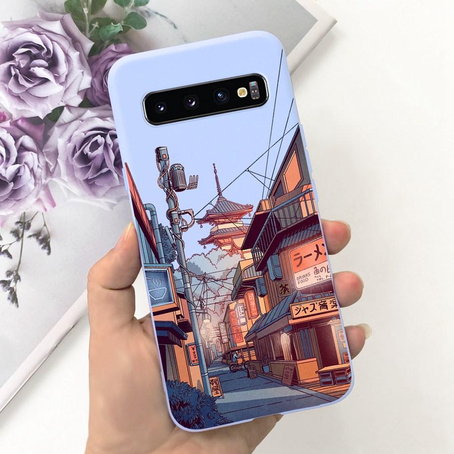 For Samsung S10 Plus SM-G975F Case Cute Dinosaur Duck Cartoon Soft Silicone Phone Cover For Samsung Galaxy S10 S10e G973F Bumper