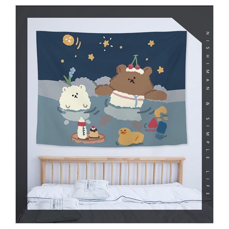 Wandteppich Wandbehang Cartoon Hintergrundtuch Hängendes Tuch Schlafzimmer Raumdekoration Tuch Net Red Foto Wandtuch