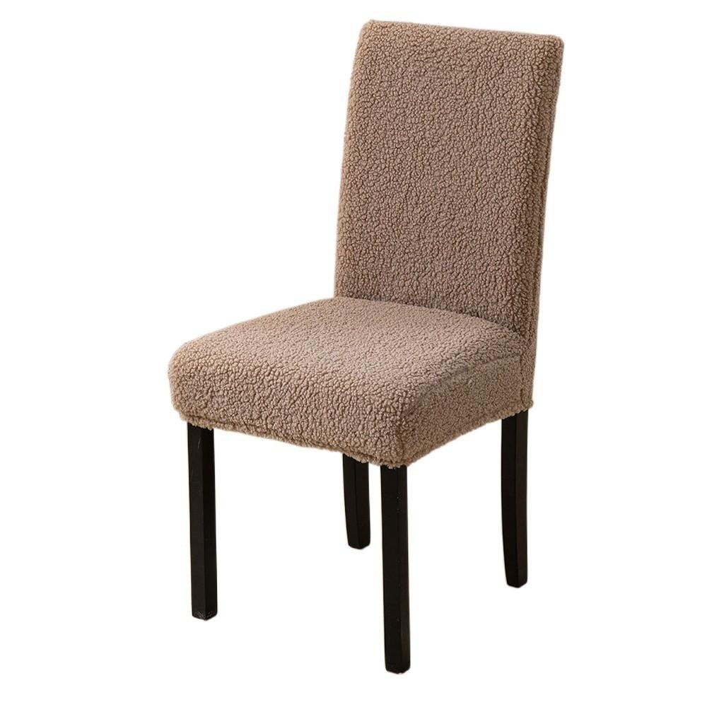 Эластичный Жаккардовый Чехол на Подушку Стула Длинный Однотонный Эластичный Чехол на Стул Водонепроницаемый Полярный Флис Чехлы на Сиденья Любители