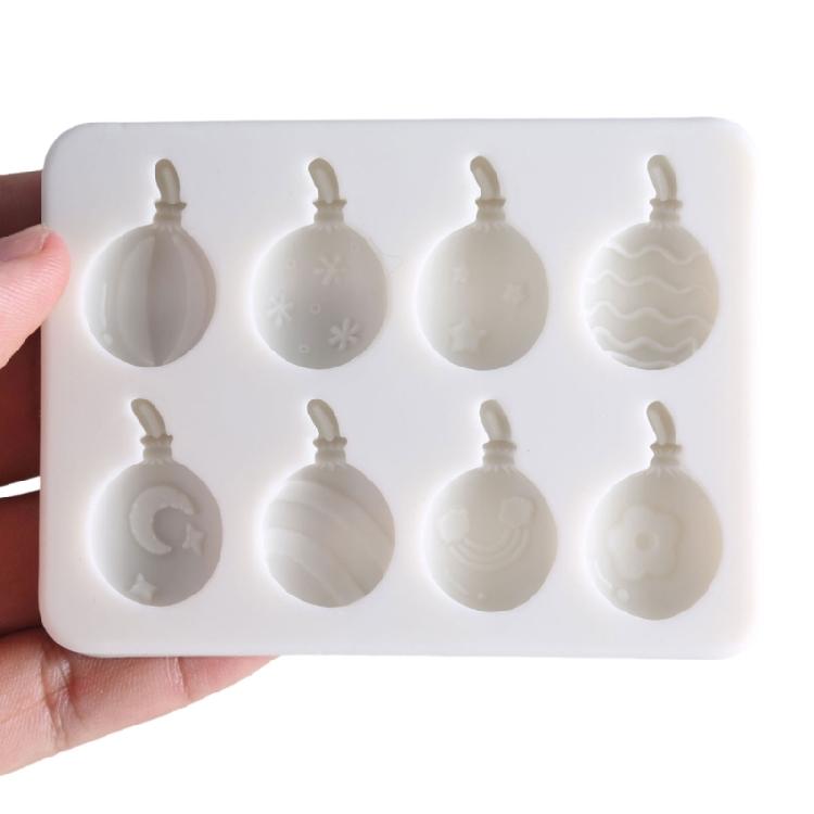 Practical Silicone Balloon Fondant Moulds Durable Silicone Cake Moulds with Balloon Pattern for Baking Enthusiasts