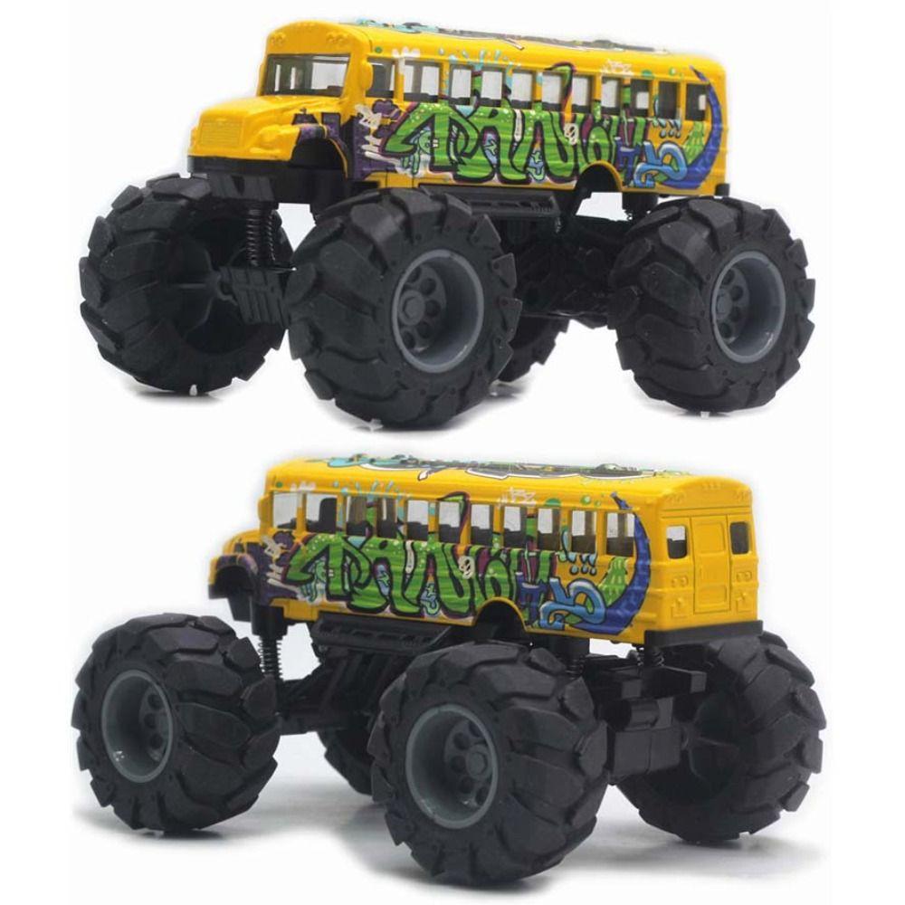 Simulation Pull Back Car Toy Die Cast Metal School Bus Vehicles Toys School Bus Model  Boys Girls