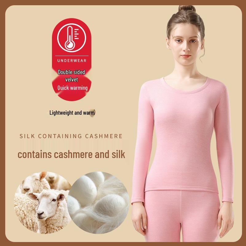 

Кашемировый термокомплект с флисовой подкладкой для пары на осень/зиму - Теплое термобелье для мужчин и женщин XXL