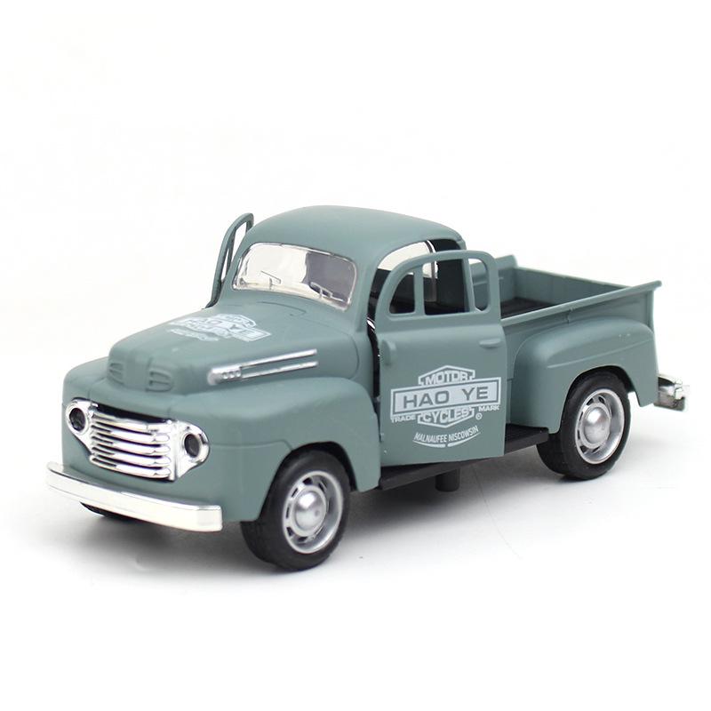 

Vintage Alloy Pickup Truck Model - Retro Metal Car Ornament and Toy Gift