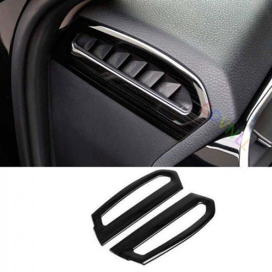 Console Side Air Outlet Vent Trim 2PCS Black Steel For Toyota Camry 2018-2023