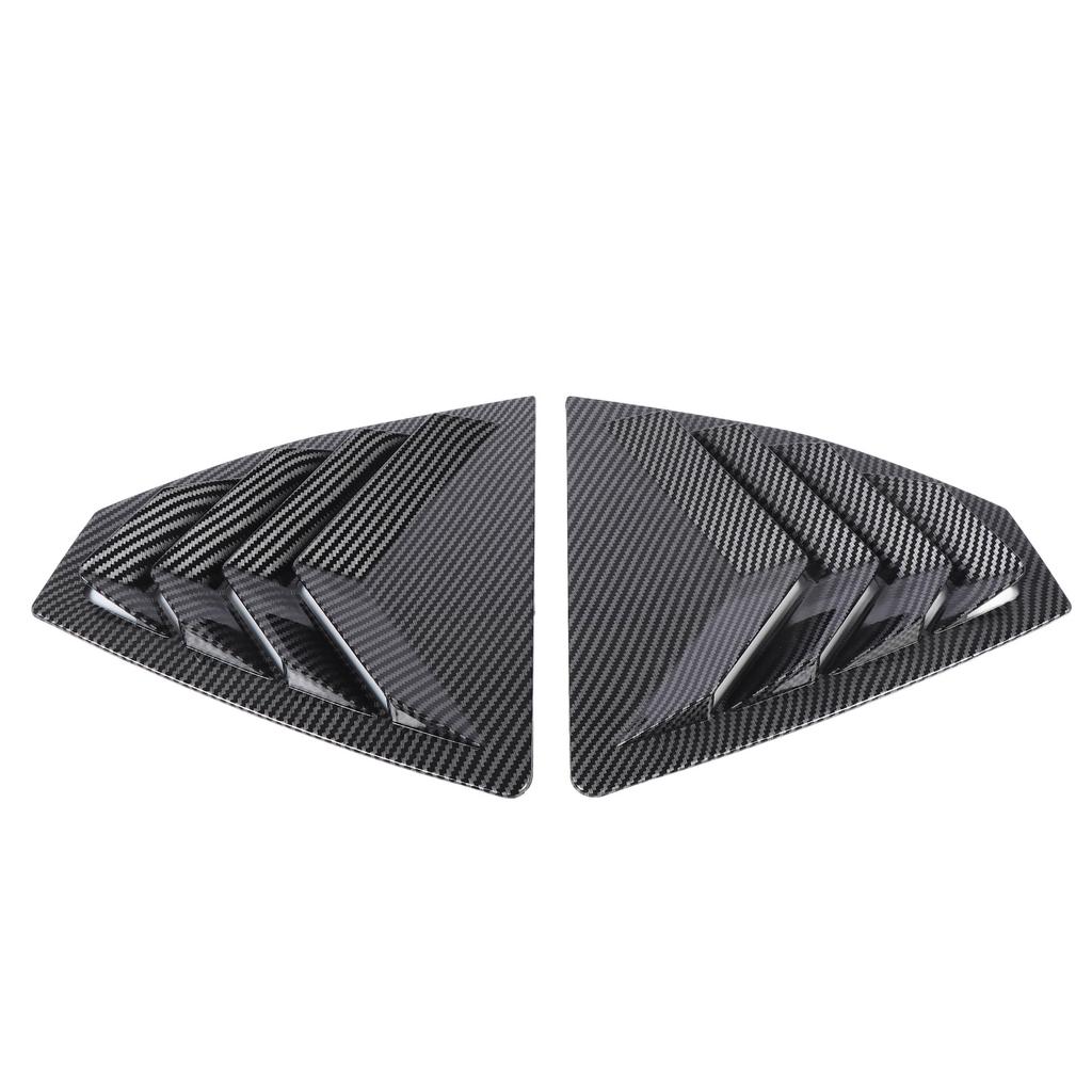 1 Pair Rear Side Window Louver Shutter Trim Cover Decor Carbon Fiber Style Impact Proof for WRX STI VB 2022 and Later